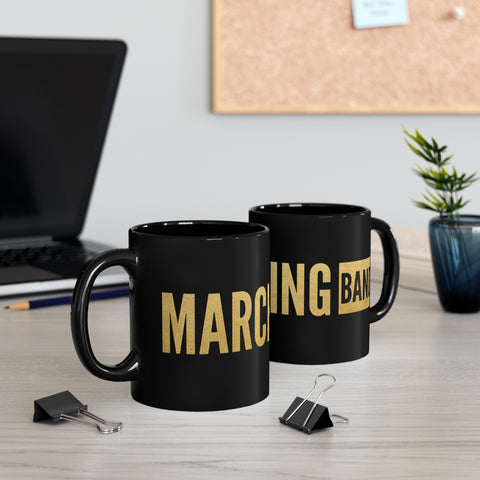 Marching Band - Gold - 11oz Black Mug