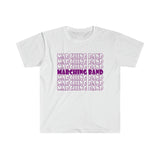 Marching Band - Retro - Purple - Unisex Softstyle T-Shirt