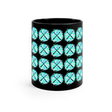 Vintage Turquoise Cloud - Drumsticks - 11oz Black Mug - Pattern