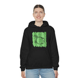 Vintage Green Glitter Dots - Bass Drum - Hoodie