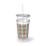 Vintage Rainbow Paint - Bass Drum - Suave Acrylic Cup - Pattern