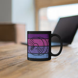 Vintage Grunge Purple Lines - Cymbals - 11oz Black Mug