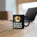 Senior 2023 - White Lettering - Cymbals - 11oz Black Mug