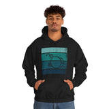 Vintage Grunge Blue Lines - Bass Drum - Hoodie