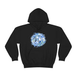 Vintage Blue White Tie Dye - Cymbals - Hoodie