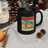 Vintage Grunge Lines - Bass Drum - 11oz Black Mug