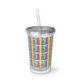 Vintage Rainbow Paint - Bass Drum - Suave Acrylic Cup - Pattern