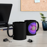 Vintage Grunge Purple Circle - Bass Drum - 11oz Black Mug