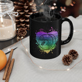 Vintage Rainbow Cloud Heart - Cymbals - 11oz Black Mug