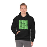 Vintage Green Glitter Dots - Bass Drum - Hoodie