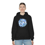 Vintage Blue White Tie Dye - Bass Drum - Hoodie