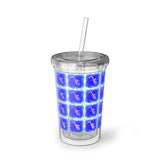 Vintage Blue Cloud - Tenor Sax - Suave Acrylic Cup - Pattern