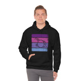 Vintage Grunge Purple Lines - Bass Drum - Hoodie