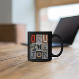 Drum Major - Artsy Alphabet - 11oz Black Mug