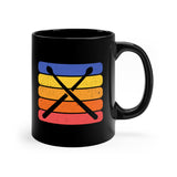 Vintage Grunge Lines Sunset - Drumsticks - 11oz Black Mug