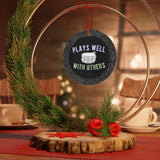 Plays Well With Others - Snare Drum - Metal Ornament