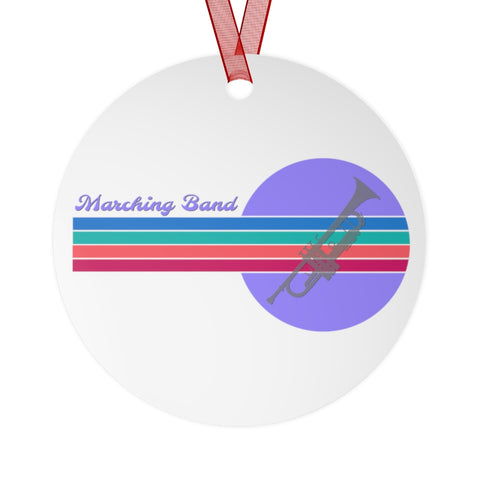 Marching Band - Retro - Trumpet - Metal Ornament