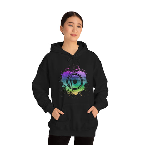 Vintage Rainbow Cloud Heart - Snare Drum - Hoodie