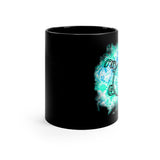 Vintage Turquoise Cloud - Bass Drum - 11oz Black Mug