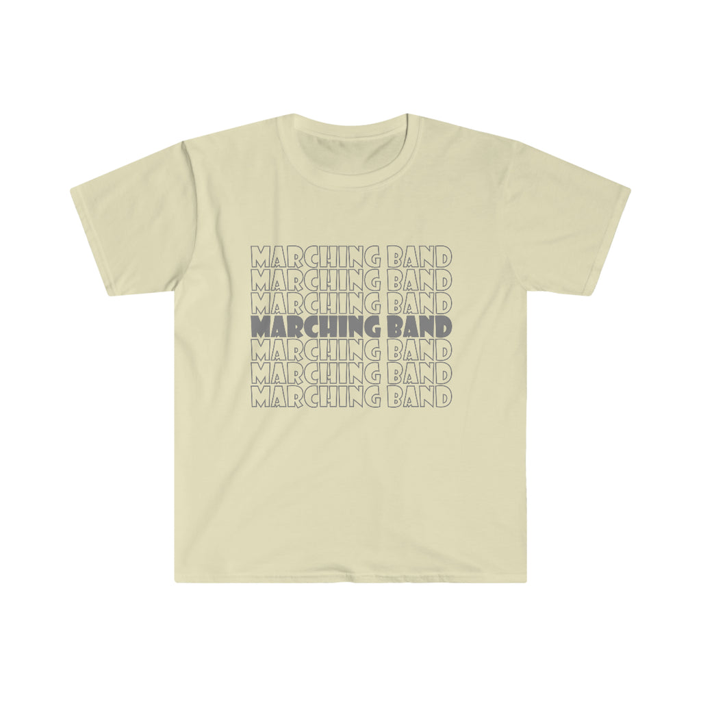 Marching Band - Retro - Gray - Unisex Softstyle T-Shirt