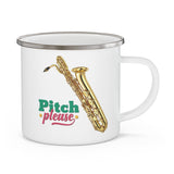 [Pitch Please] Baritone Saxophone - Enamel Camping Mug