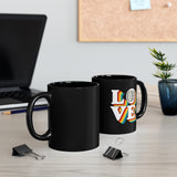 LOVE - Bass Drum - 11oz Black Mug