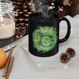 Vintage Green Cloud - Bass Drum - 11oz Black Mug