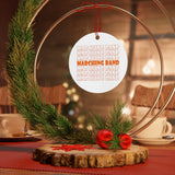 Marching Band - Retro - Orange - Metal Ornament