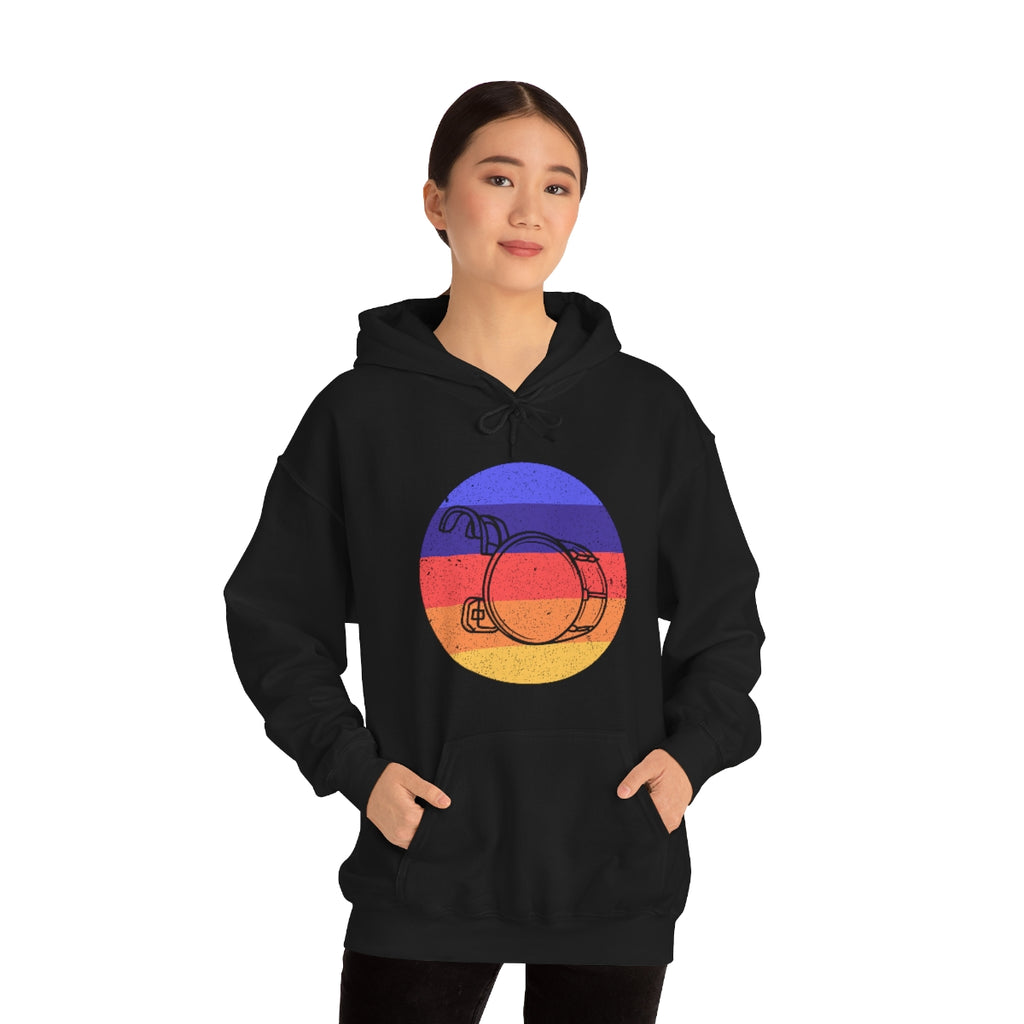 Vintage Grunge Circle Sunset - Bass Drum - Hoodie