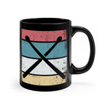 Vintage Grunge Lines 2 - Drumsticks - 11oz Black Mug