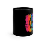 Vintage Rainbow Cloud - Snare Drum - 11oz Black Mug