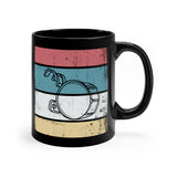 Vintage Grunge Lines 2 - Bass Drum - 11oz Black Mug