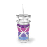 Vintage Grunge Purple Lines - Drumsticks - Suave Acrylic Cup