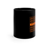 Marching Band - Retro - Orange - 11oz Black Mug