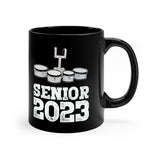 Senior 2023 - White Lettering - Quads/Tenors - 11oz Black Mug